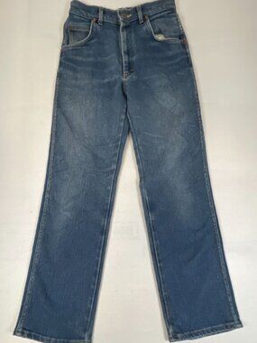 Vintage Lee Riders 26x28 Women's Jeans Blue Denim Made in USA Relaxed Fit